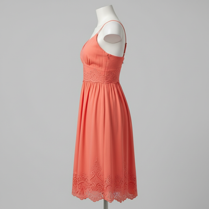 Damska sukienka midi z kwiatowym nadrukiem