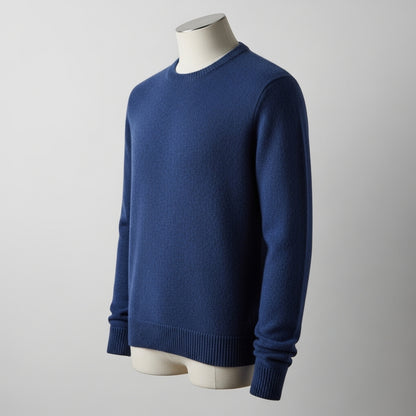 Męski luksusowy, miękki sweter z dzianiny kaszmirowej